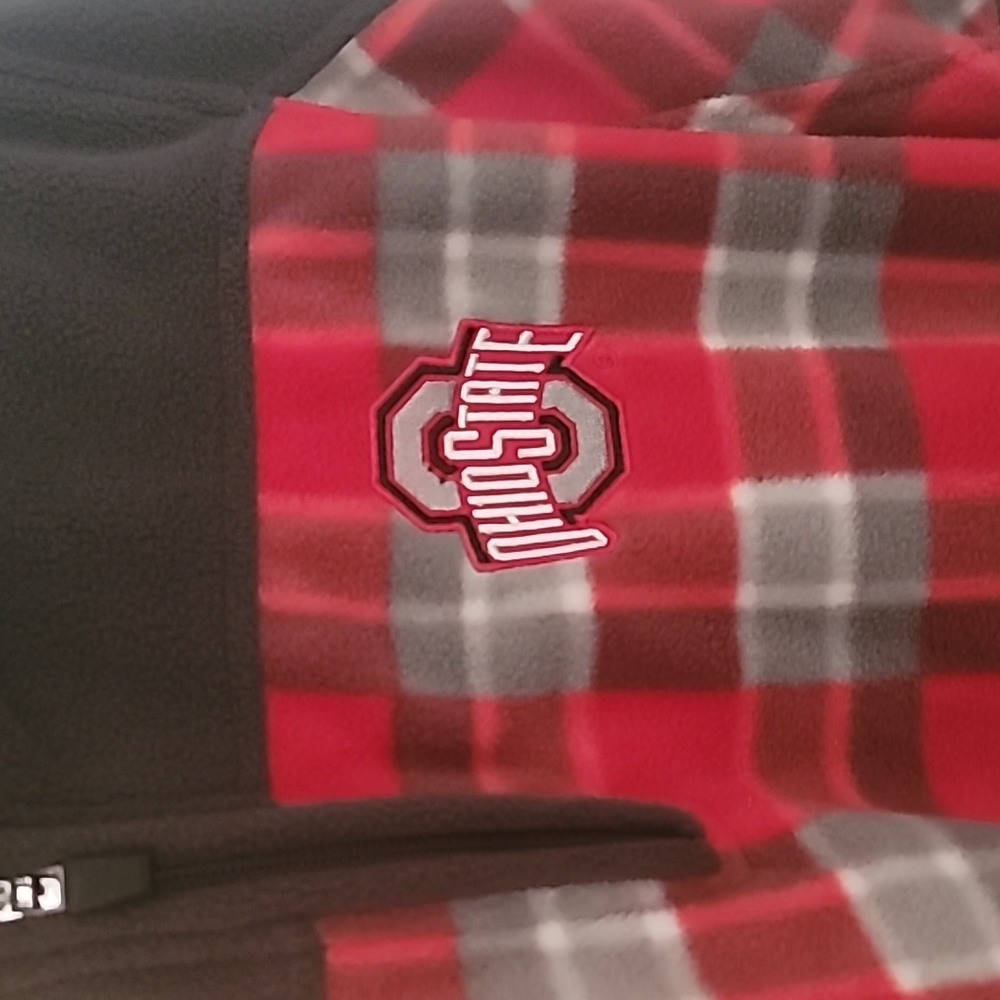 Ohio State Fleece Plaid Quarter Zip - Picture 2 of 6